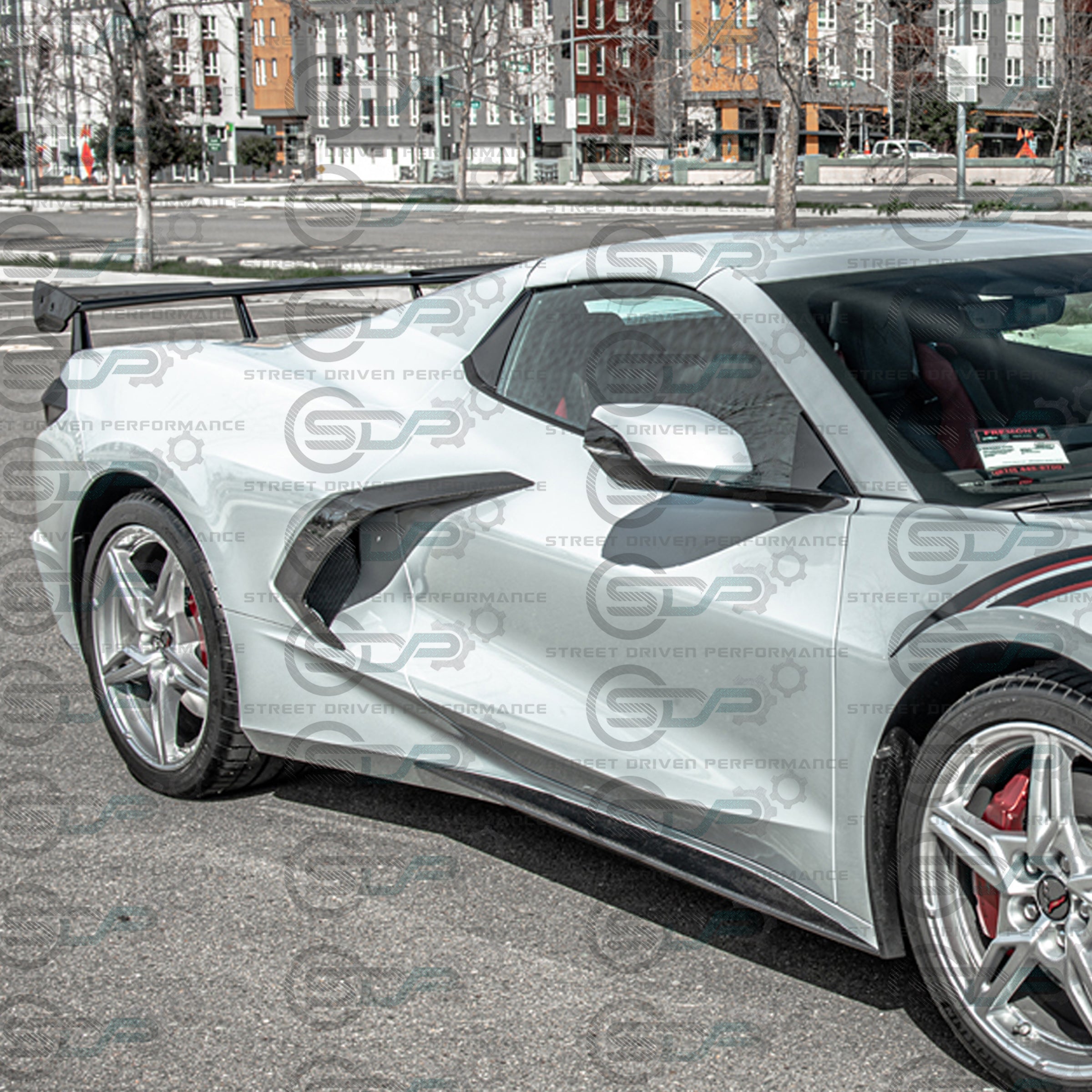2020+ C8 Corvette - Carbon Fiber Side Door Handle Vent Trim Pair